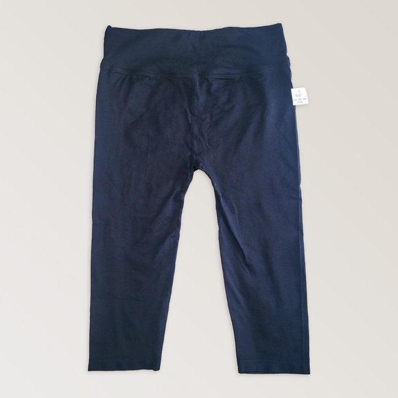 U2B Black Workout Leggings Pants, Gym High Rise Stretchy Crop Pants - Picture 4 of 11